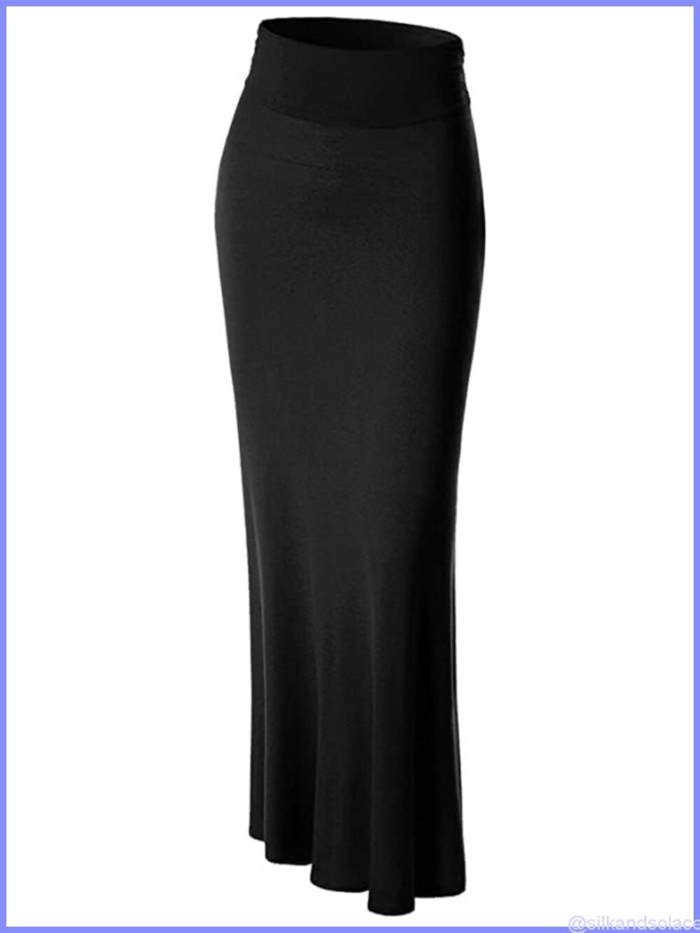 A-Line Maxi Skirt for Women High Waist Flowy Stretchy - Picture 5 of 6